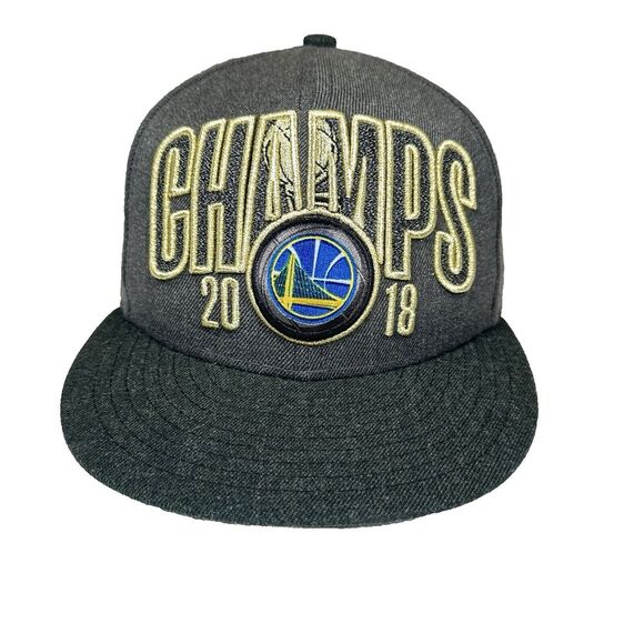Golden State Warriors New Era 9Fifty Champs 2018 Mens Cap Hat Snapback‎ Gray NBA - Picture 1 of 9